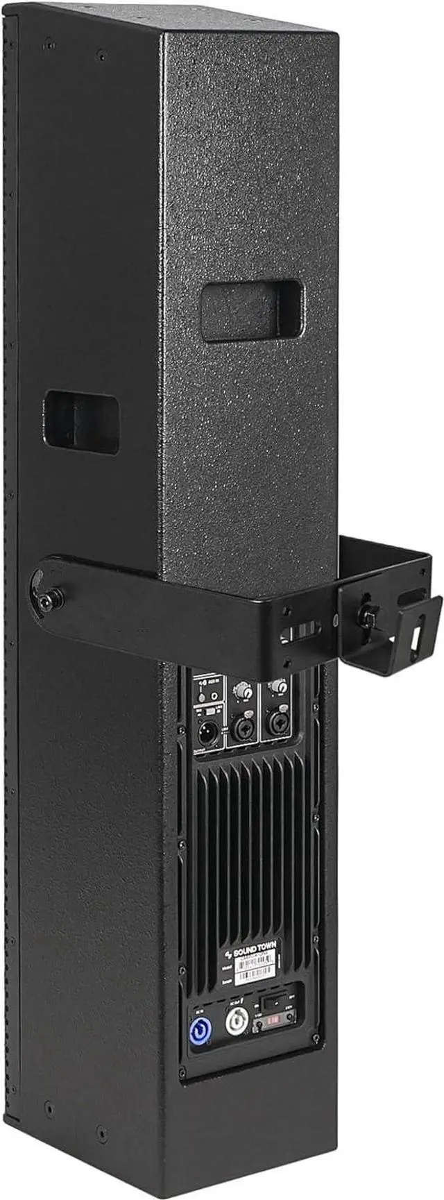 Alt view image 3 of 7 - Sound Town High-Power Powered Column Line Array Speaker with 6x5-Inch Woofers, Dual Compression Drivers, Class-D w/DSP, TWS, Birch Plywood, Wall Mount for Conference, Black (CARPO-K12PW)