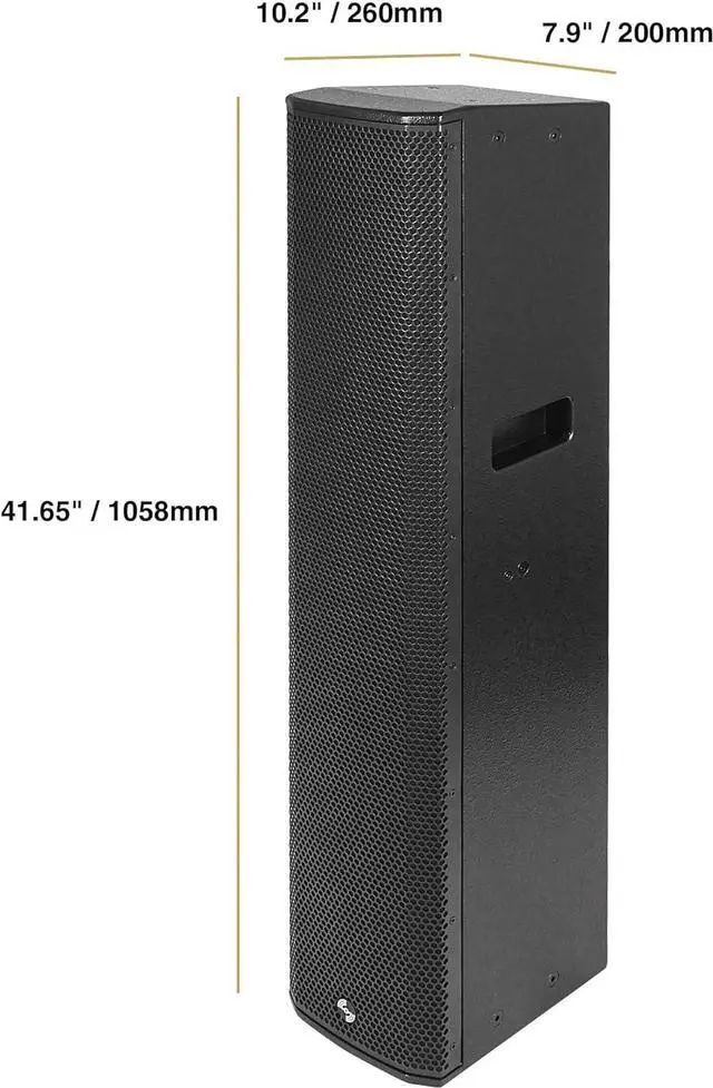 Alt view image 2 of 7 - Sound Town High-Power Powered Column Line Array Speaker with 6x5-Inch Woofers, Dual Compression Drivers, Class-D w/DSP, TWS, Birch Plywood, Wall Mount for Conference, Black (CARPO-K12PW)