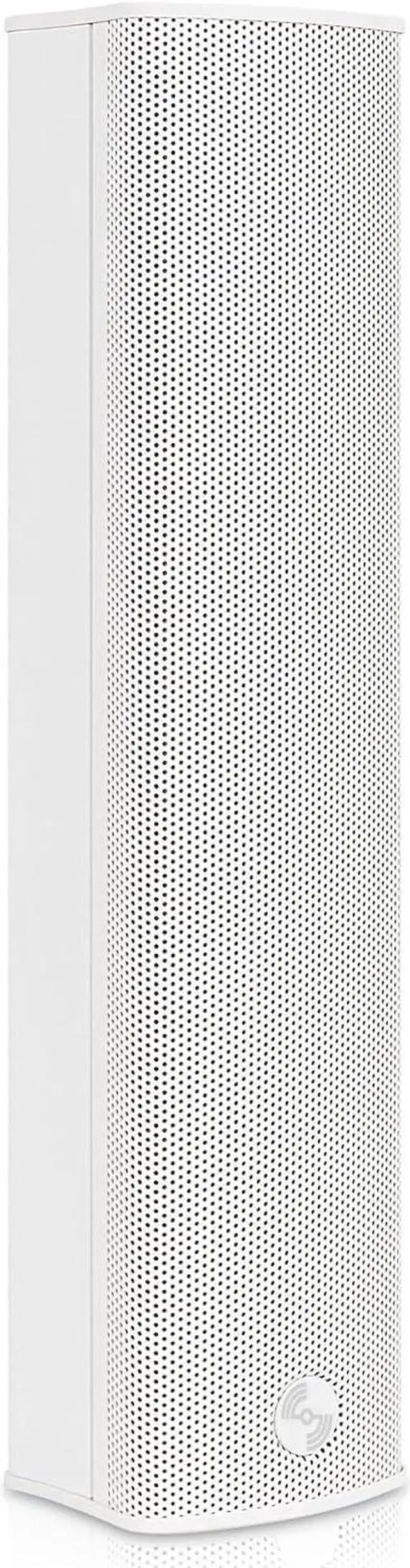 Main image of Sound Town Weather-Resistant Compact Aluminum Line Array Column Speaker with Wall Mount Bracket, 4 x 3 Woofers, 2 x 1.2 Dome Tweeters, White, for Church, Indoor & Outdoor Installation (CARPO-M42W)