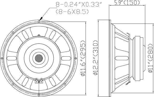 Alt view image 7 of 7 - Sound Town 12 350W Steel Frame Raw Subwoofer (Low Frequency Driver) w/ 3" Voice Coil, 80 oz Magnet, Replacement Woofer for PA/DJ Speaker, Subwoofer Cabinets (STLF-1280S)