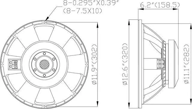 Alt view image 7 of 7 - Sound Town 12 450W Cast Aluminum Frame Raw Subwoofer (Low Frequency Driver) w/ 3" Voice Coil, 92 oz Magnet, Replacement Woofer for PA/DJ Speaker, Subwoofer Cabinets (STLF-12AS)