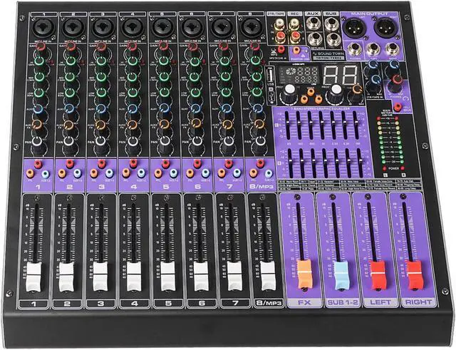 Sound Town 8-Channel Professional Audio Mixer with 99 DSP