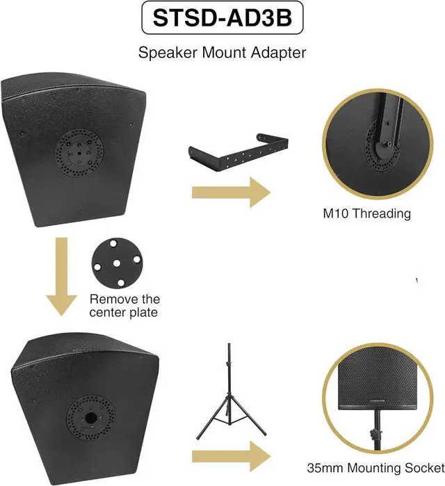 Alt view image 6 of 7 - Sound Town CARME Series 15" 900W 2-Way Professional PA DJ Speaker, Black with Titanium Driver, Birch Plywood for Installation, Live Sound, Karaoke, Bar, Church (CARME-115BG3)