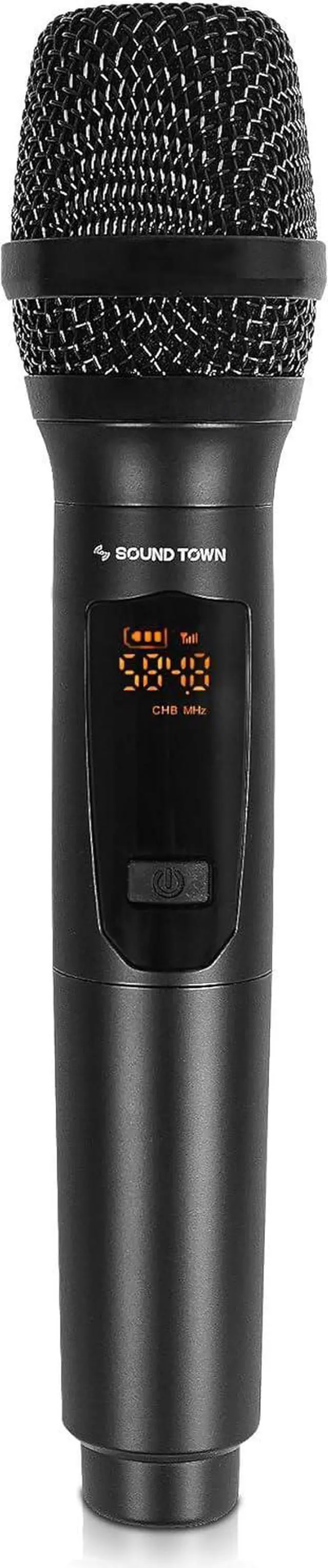 Main image of Sound Town Wireless Metal Handheld Microphone with 8 Channels, Built-in Pop Filter, Replacement for SWM15-MAX & SWM16-MAX Wireless Microphone Mixer Systems, Channel A (SWM-MAX-AMIC)