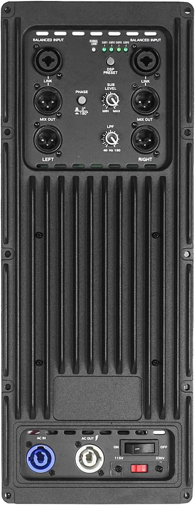 Main image of Sound Town Class-D Plate Amplifier 800W Continuous w/Low-Pass Filter for PA DJ Subwoofer Cabinets (STPAS-G2DSP)