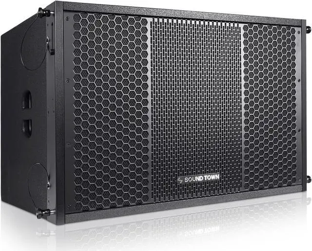 Alt view image 3 of 7 - Sound Town ZETHUS Series Powered Line Array Speaker System with One 15-inch Subwoofer, Two 10-inch Line Array Speakers with Onboard DSP, Black (ZETHUS-115SPW110PWX2)