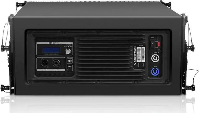 Alt view image 6 of 7 - Sound Town ZETHUS Series Powered Line Array Speaker System with One 15-inch Subwoofer, Two 10-inch Line Array Speakers with Onboard DSP, Black (ZETHUS-115SPW110PWX2)