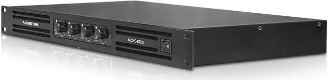 Alt view image 3 of 4 - Sound Town Class-D 4-Channel PA/DJ Power Amplifier, 4 x 720W RMS at 4-ohm, 1U rack space, Aluminum Panel for Conference Installations (NIX-D4800)