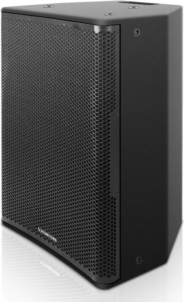 Alt view image 3 of 6 - Sound Town Oberon Series 15" 1400W Powered PA/DJ Speaker with 2-Channel Mixer and Onboard DSP, TWS Bluetooth, Plywood, Black (OBERON-115PW)