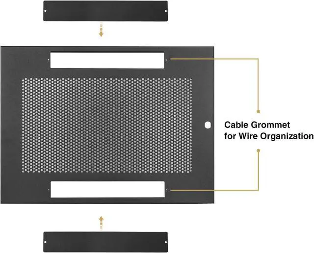 Alt view image 4 of 7 - Sound Town Server Rack Doors, for STRK-M8U Server Rack (STRK-DS8U)