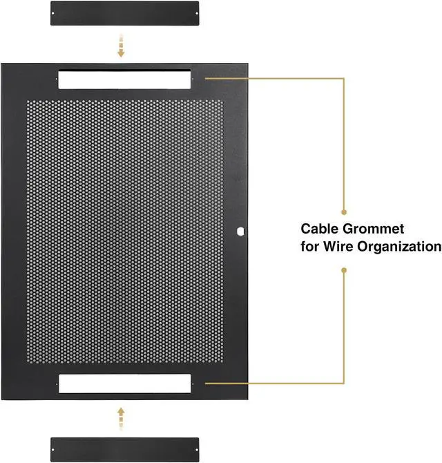 Alt view image 4 of 7 - Sound Town Server Rack Doors, for STRK-M16U Server Rack (STRK-DS16U)