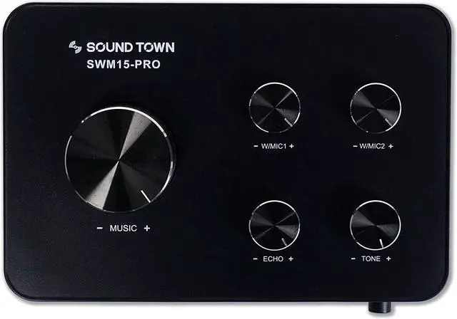 Alt view image 4 of 12 - Sound Town Wireless Microphone Karaoke Mixer System with HD Audio Return Channel, Optical, AUX, Bluetooth - Supports Smart TV, Media Box, Sound Bar (SWM15-PRO)