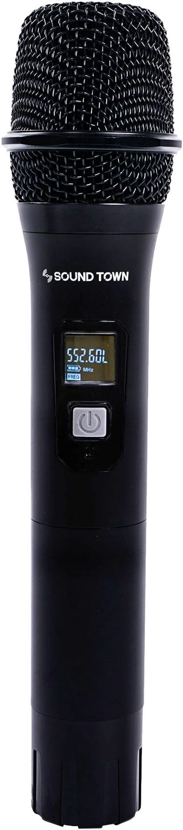 Alt view image 5 of 11 - Sound Town 100-Channel UHF Rechargeable Wireless Handheld Microphone System with Built-in Effects, 1/4" Mini Portable Receiver for Karaoke, Events, Church, Meetings (SWM01-U2HH)