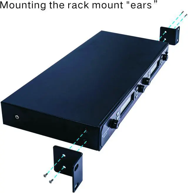 Alt view image 3 of 7 - Sound Town 200-Channel Rack Mountable Professional UHF Wireless Microphone System with Metal Receiver, 4 Lavalier Mics, 4 Bodypack Transmitters (NESO-U4LL)