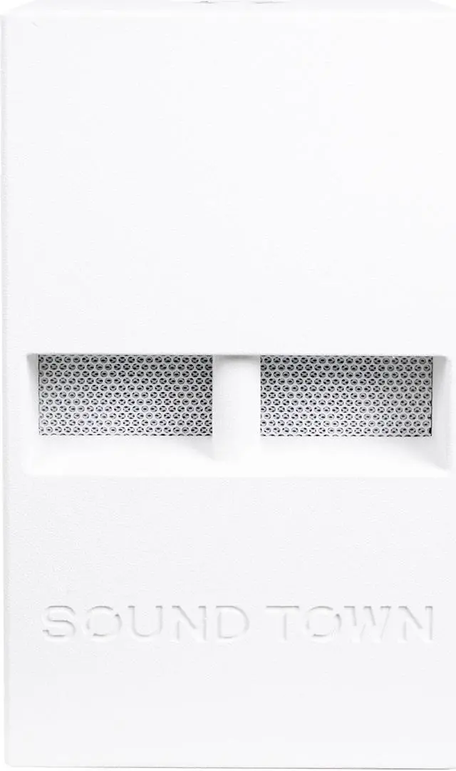Alt view image 3 of 4 - Sound Town CARME Series 12” 800W Powered PA/DJ Subwoofer with Folded Horn Design, White (CARME-112SWPW)