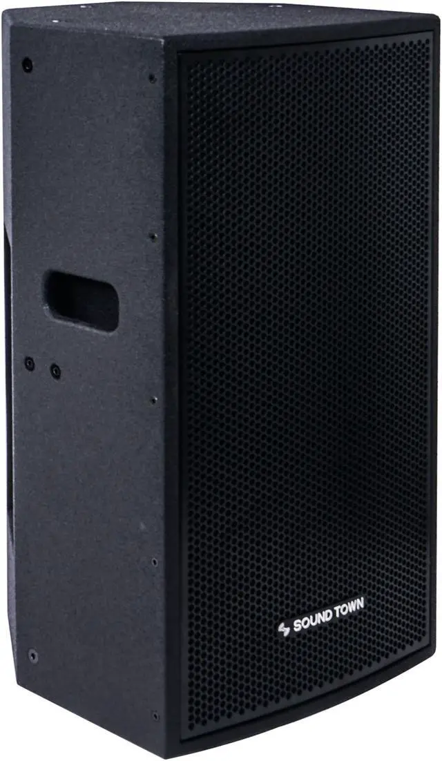 Alt view image 2 of 7 - Sound Town CARME Series Powered PA Speaker and Subwoofer Combo Set with One 15 PA Speaker, One 18 Subwoofer, One Subwoofer Pole, Black