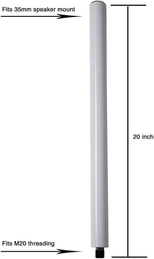 Alt view image 7 of 7 - Sound Town CARME Series Powered PA Speaker and Subwoofer Combo Set with One 12” PA Speaker, One 15” Subwoofer, One Subwoofer Pole, White