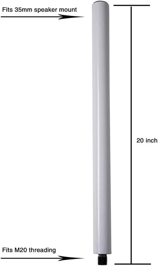 Alt view image 7 of 7 - Sound Town CARME Series Powered PA Speaker and Subwoofer Combo Set with One 15” PA Speaker, One 18” Subwoofer, One Subwoofer Pole, White