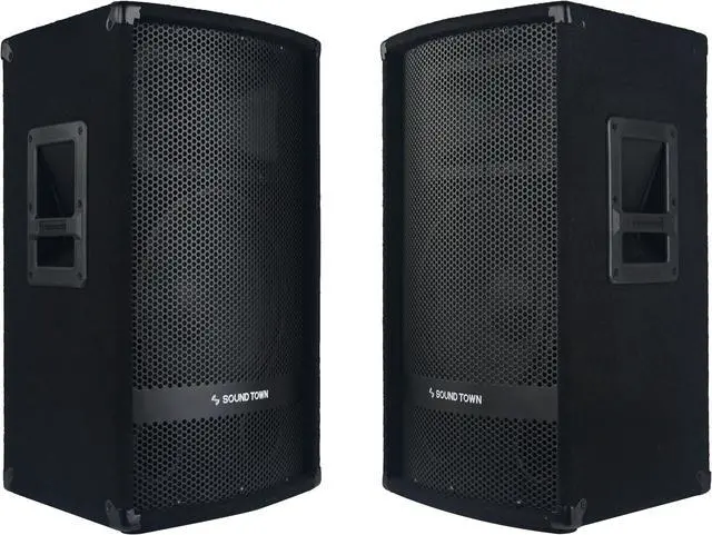 Main image of Sound Town 2-Pack 12" 1200W 2-Way Full-range Passive DJ PA Pro Audio Speaker with Compression Driver for Live Sound, Karaoke, Bar, Church (METIS-112-PAIR)