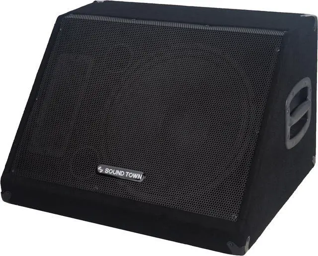 Alt view image 3 of 7 - Sound Town 2-Pack 15" 1200W Passive DJ PA Stage Floor Monitor Speakers with Compression Driver for Live Sound, Bar, Church (METIS-15M-PAIR)