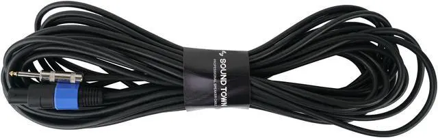 Main image of Sound Town Speakon to 1/4" Speaker Cable, 50 Feet, 12 Gauge, 2 Conductor, Male to Male (STC-12NJ50)