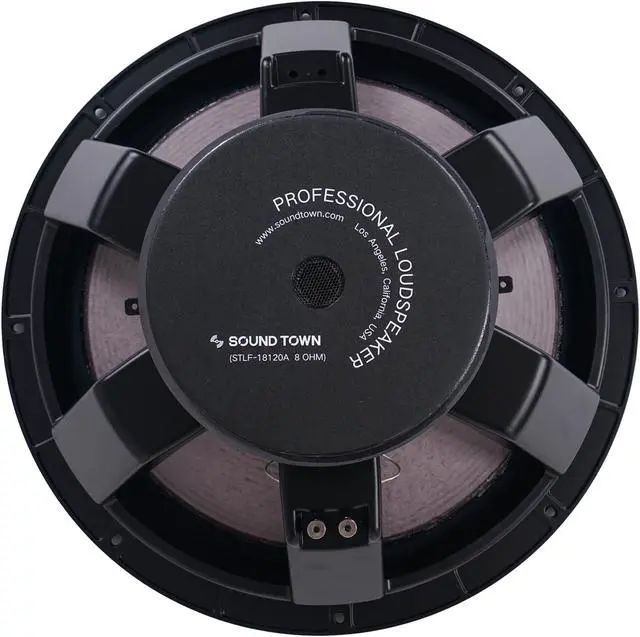 Alt view image 2 of 6 - Sound Town 18” 500W Cast Aluminum Frame Woofer (Low Frequency Driver), Replacement Woofer for PA/DJ Subwoofer Cabinets (STLF-18120A)