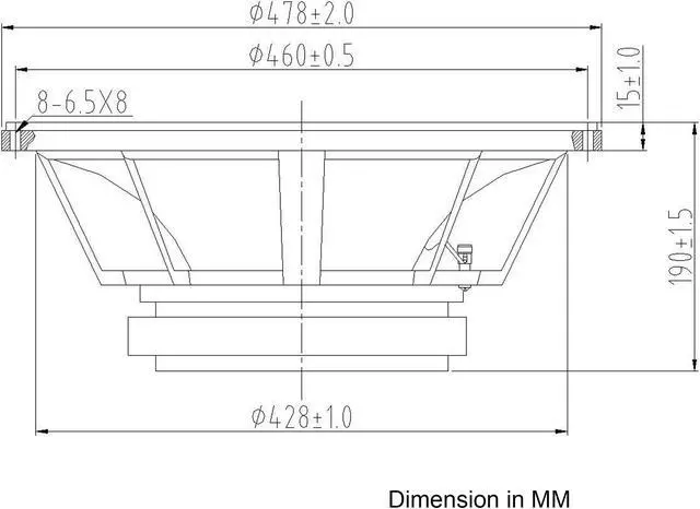 Alt view image 5 of 6 - Sound Town 18” 500W Cast Aluminum Frame Woofer (Low Frequency Driver), Replacement Woofer for PA/DJ Subwoofer Cabinets (STLF-18120A)