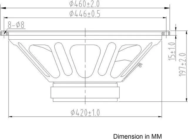 Alt view image 5 of 6 - Sound Town 18” 400W Steel Frame Woofer (Low Frequency Driver), Replacement Woofer for PA/DJ Speakers or Subwoofer cabinets (STLF-1890)
