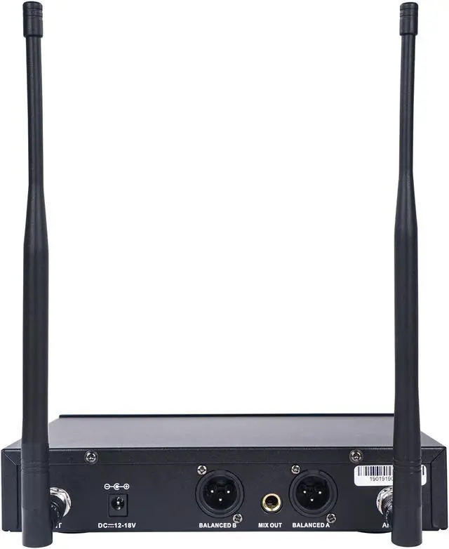 Alt view image 3 of 4 - Sound Town Metal 200 Channels UHF Wireless Microphone System with 2 Handheld Microphones, for Church, School, Outdoor Wedding, Meeting, Party and Karaoke (SWM26-U2HH)