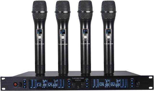 Sound Town 200 Channels Metal UHF Wireless Microphone System with