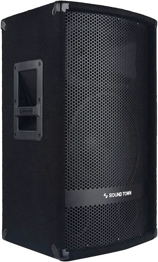 Alt view image 2 of 4 - Sound Town Professional PA Speaker System with Two 12” Passive PA Speakers and One 2-Channel UPDM Power Amplifier for Live Sound, Karaoke, Bar, Church