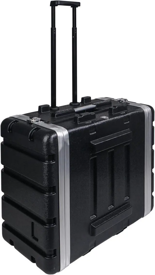 Alt view image 2 of 6 - Sound Town Lightweight 6U PA DJ Rack/Road Case with 5U Rack Space, ABS Construction, 19 Depth, Retractable Handle, Wheels and Heavy-Duty Latches (STRC-A6UT)