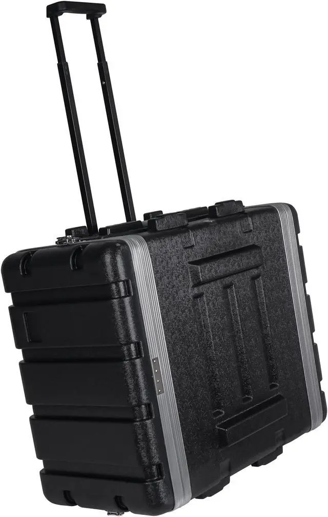 Alt view image 4 of 6 - Sound Town Lightweight 6U PA DJ Rack/Road Case with 5U Rack Space, ABS Construction, 19 Depth, Retractable Handle, Wheels and Heavy-Duty Latches (STRC-A6UT)