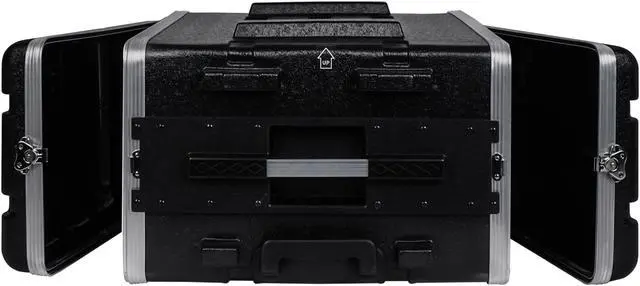 Alt view image 6 of 6 - Sound Town Lightweight 6U PA DJ Rack/Road Case with 5U Rack Space, ABS Construction, 19 Depth, Retractable Handle, Wheels and Heavy-Duty Latches (STRC-A6UT)