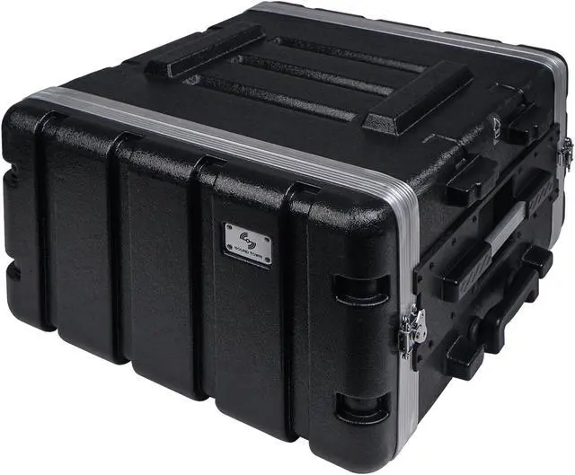 Main image of Sound Town Lightweight 6U PA DJ Rack/Road Case with 5U Rack Space, ABS Construction, 19 Depth, Retractable Handle, Wheels and Heavy-Duty Latches (STRC-A6UT)