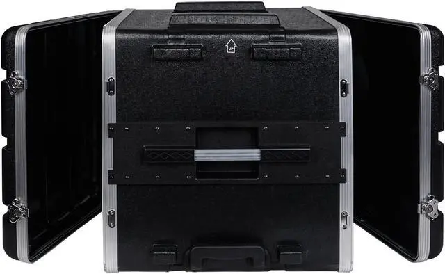 Alt view image 5 of 14 - Sound Town Lightweight 10U PA DJ Rack/Road Case with 9U Rack Space, ABS Construction, 19 Depth, Retractable Handle, Wheels and Heavy-Duty Latches (STRC-A10UT)