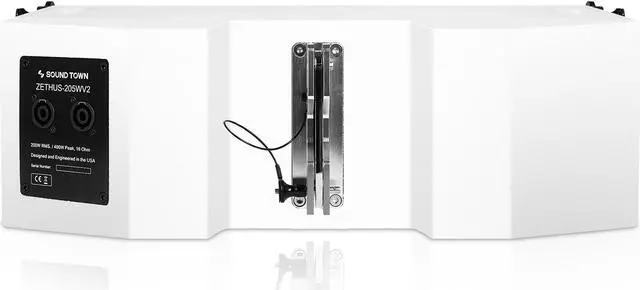 Alt view image 4 of 7 - Sound Town ZETHUS Series Line Array Speaker System with Four White Compact 2 X 5-inch Line Array Speakers, White