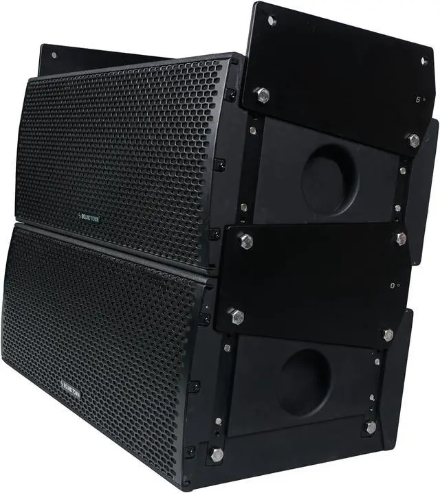 Alt view image 3 of 7 - Sound Town All-Weather Line Array System with 15-inch Water-Resistant Line Array Subwoofer, Four Compact Dual 8-inch Line Array PA Speakers, Full Range/Bi-amp Switchable, Black (ZETHUS-IP115S208X4)