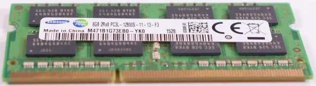 Alt view image 6 of 7 - SAMSUNG M471B1G73Eb0-Yk0 8Gb (1X8Gb) Pc312800 Ddr31600Mhz Dual Rank Non Ecc Unbuffered Cl11 Sodimm Memory Module