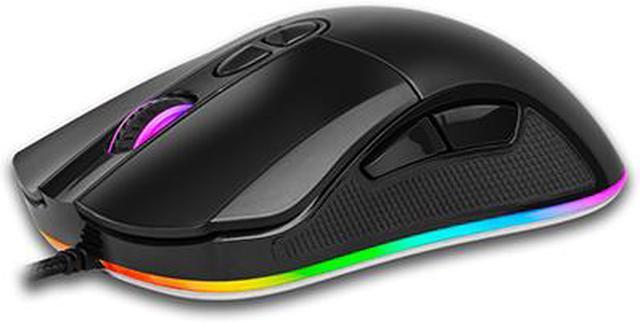 Alt view image 2 of 6 - Delux M626 Wired Gaming Mouse 5000-10000 DPI 6600 FPS 7 Buttons RGB Gaming Mice For PC Laptop PUBG Fortnite LOL Game Player
