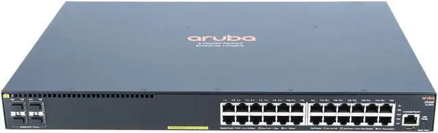 Alt view image 4 of 15 - Aruba 2930F 24G PoE+ 4SFP+ Managed L3 Switch - 24 PoE+ Ethernet Ports & 4 1/10 Gigabit SFP+ Uplink Ports - JL255A#ABA
