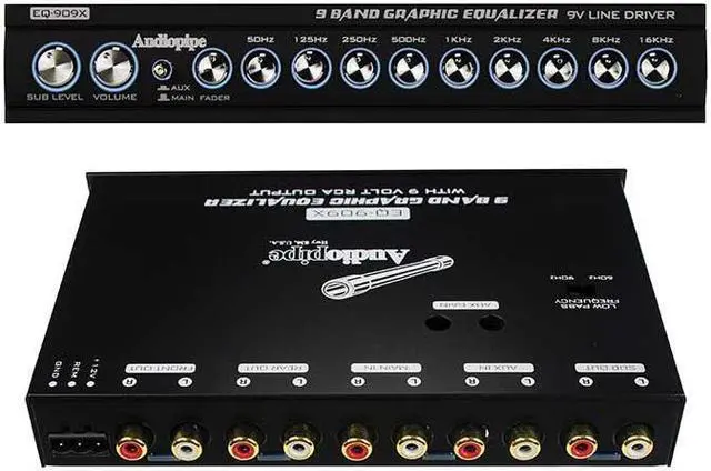 Alt view image 3 of 19 - Audiopipe EQ909X Voltage Display 9 Band Equalizer