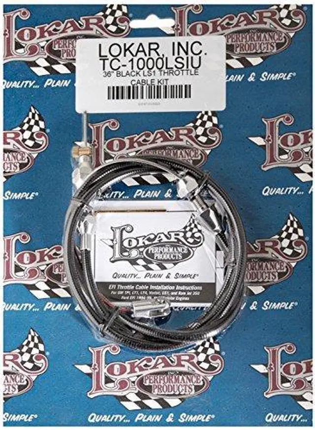 Alt view image 2 of 3 - Lokar TC-1000LS1U Hi-Tech Throttle Cable Kit