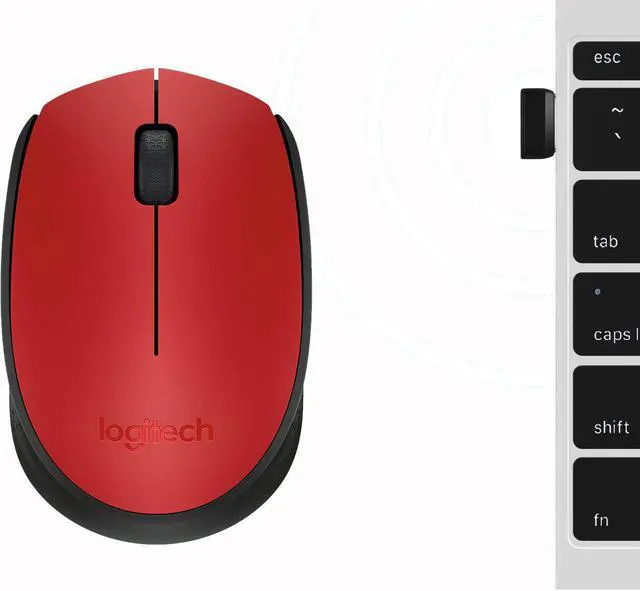 Alt view image 16 of 19 - Logitech M170 910-004941 Red 1 x Wheel USB RF Wireless Optical Mouse