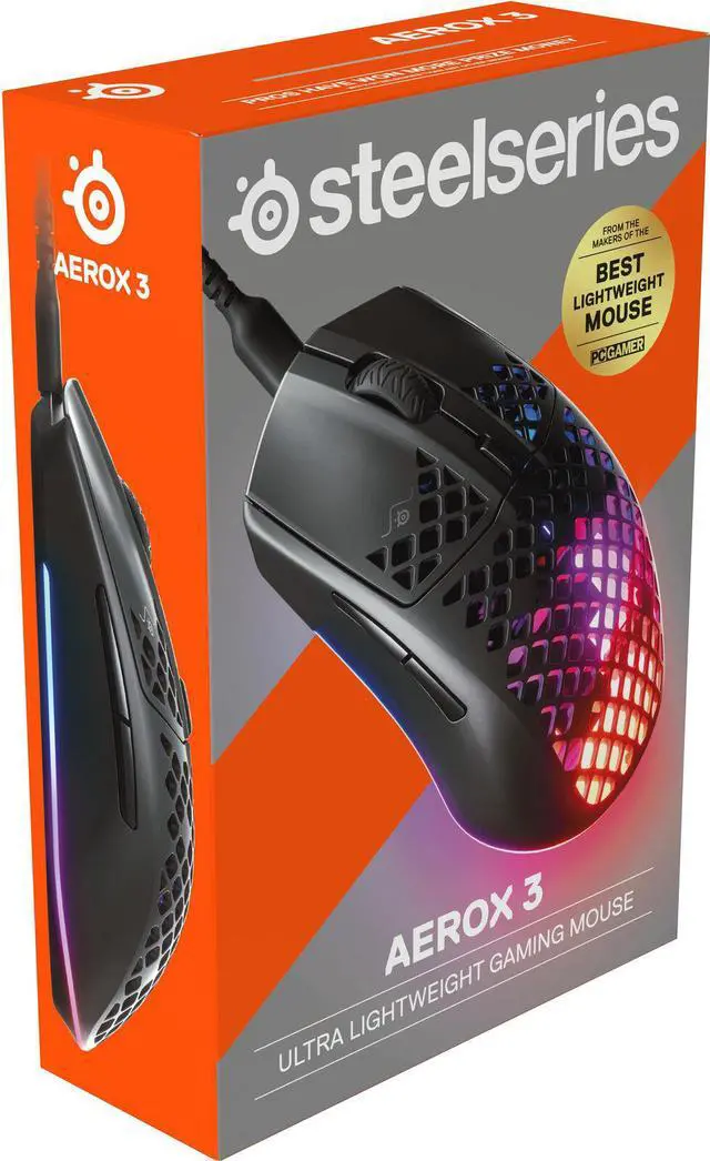 Alt view image 2 of 4 - SteelSeries - Aerox 3 2022 Edition Wired Optical Gaming Mouse with Ultra Ligh...