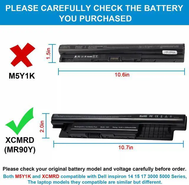 Alt view image 5 of 5 - Tronovia Battery For Dell Inspiron 15 (3531, 3537), M531R 5535, Latitude 3540, P28F PC