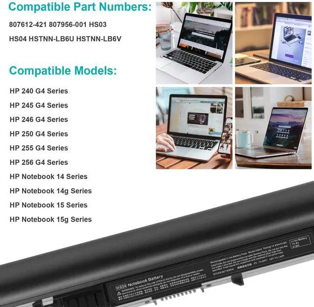 Alt view image 6 of 6 - Tronovia For HP Notebook Battery 15-ba009dx 15-ay191ms 15-ac130ds 15-af131dx 15-af112nr