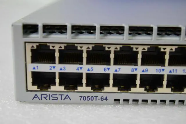 Alt view image 2 of 6 - Arista DCS-7050TX-64-R 48x RJ45 1/10GBASE-T 4x QSFP+ Switch R-F Air 2x AC PSU HSS