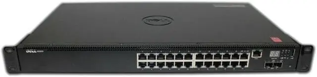 Alt view image 2 of 5 - Dell N2024 L2, 24x 1GbE + 2x 10GbE SFP+ fixed ports Stacking W/ Rack Mount DML