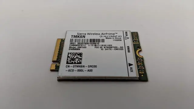 Main image of Dell 4G LTE Sierra Wireless Airprime Qualcomm WiFi Card TMK6N 0TMK6N CN-0TMK6N